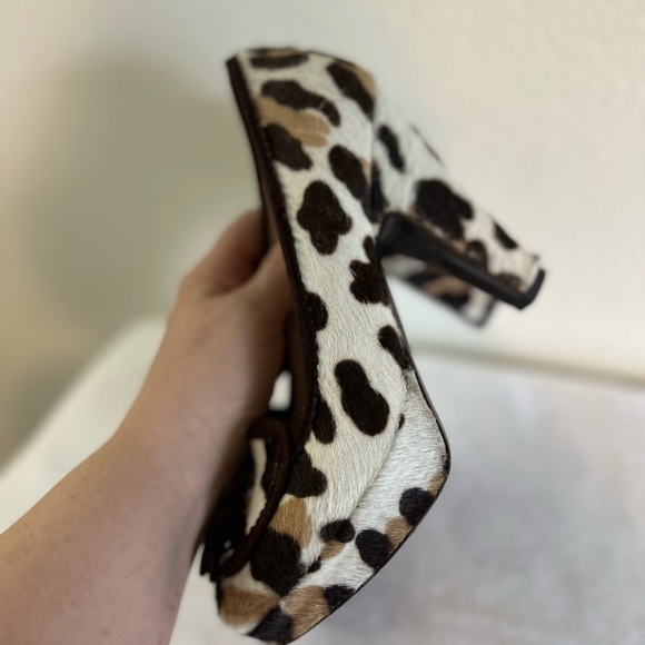 L'Autre Chose Leopard Print calf hair heels Size 36 5.5 US - Picture 4 of 11